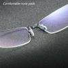 FREAZE Photochromic Eyeglasses Men Half Frame Reading Glasses Business Eyewear Light Weight Eye Care Readers Gray/tan Lenses (Color : Brown, Size : +2.5) view 4