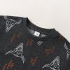 BOIBOKOKO Western Baby Boy Clothes Short Sleeve Cowboy T Shirt Top Cow Print Elastic Waist Shorts 2PCS Baby Summer Outfits (Grey, 0-6 Months) view 2