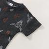BOIBOKOKO Western Baby Boy Clothes Short Sleeve Cowboy T Shirt Top Cow Print Elastic Waist Shorts 2PCS Baby Summer Outfits (Grey, 0-6 Months) view 3