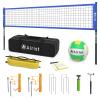 Airist Portable Volleyball Net Set with Height Adjustable Pole and Carrying Bag,Outdoor Volleyball Net for Backyard and Beach (Blue) view 1