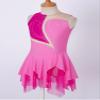 CHICTRY Girls Professional Figure Skating Dress Rhinestone Sleeveless Ice Skating Competition Dress Rose Pink 10 Years view 4