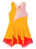 CHICTRY Girls Professional Figure Skating Dress Rhinestone Sleeveless Ice Skating Competition Dress Orange 12 Years view 4