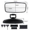 Boat Rear View Mirror 7"x14", Universal Marine Rearview Mirrors, Wide-angle Convex Boat Mirror for Ski Boats Pontoon Boat Water Sport Wakeboarding Surfing with 1/2"-1" Windshield Frames view 2
