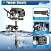 BJTDLLX Outboard Motor, 225cc 4 Stroke 9HP Outboard Motor Propeller Boat Engine for Fishing, 360 Degree Steering Rotation Heavy Duty Single Cylinder Air-cooled Gas powered Boat Engine view 2