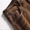 DGHM-JLMY Men's Tie-Dyed Casual Fashion Straight Stretch Jeans Gradient Slim Trousers Ripped Streetwear Denim Pants (Orange,28) view 2