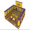 Pro-Lion LSU Tigers Big Locker Room Building Kits - 437 Pieces & Printed Decal Graphics | 3D Bricks Puzzle | Fighting Tigers Football Gifts for Boys, Men & Kids Aged 5+ | Games for Creative Fans view 2