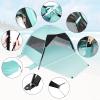Large Easy Setup Beach Tent,Anti-UV Beach Shade Beach Canopy Tent Sun Shade with Extended Floor & 3 Mesh Roll Up Windows Fits 3-4 Person,Portable Shade Tent for Outdoor Camping Fishing (Mint Green) view 4