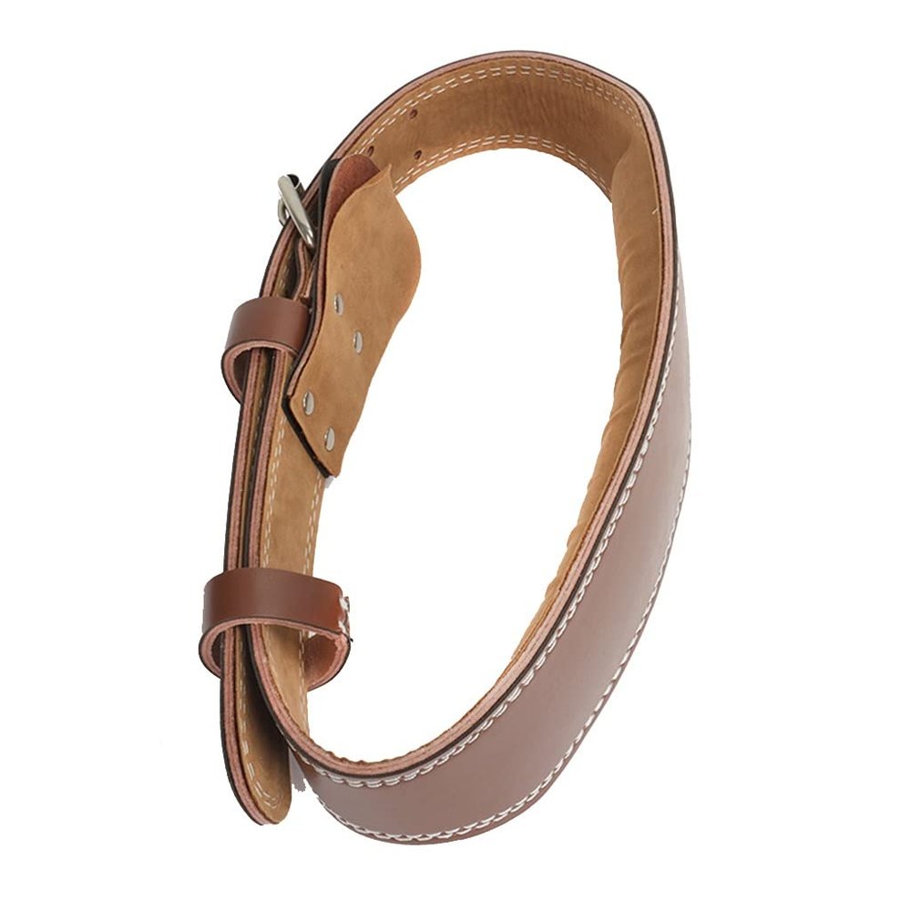 Weight Belts Leather Weightlifting Belt Men's Gym Weight Belt Lumbar Back Support Heavy Exercise Training Strength Training (Color : brown, Size : X-Large)