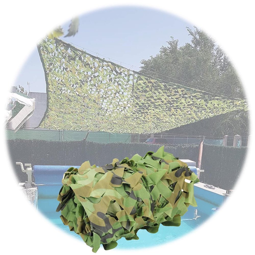 Military Reinforced Camouflage Netting,Sunscreen Camo Netting,Army,Camping,Woodland,2m 3m 4m 5m 6m 7m 8m 9m 10m Hunting Camouflage Net,Car Cover,Theme Party Decoration,Jungle-4x5m(13.1*16.4ft)