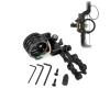 5 Pin Bow Sight, Adjustable Fiber Archery Sight, Support 4 Directions Fine Tuning Scale Clear for Right and Left Handed Mountable Lenses Peep Sight view 1