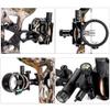 5 Pin Bow Sight, Adjustable Fiber Archery Sight, Support 4 Directions Fine Tuning Scale Clear for Right and Left Handed Mountable Lenses Peep Sight view 2