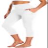 Aoliks High Waisted Capri Yoga Pants for Women with Pockets, Tummy Control Workout Leggings, Thick & Comfortable Running Capris for Gym, Travel, and Everyday Wear view 1