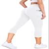 Aoliks High Waisted Capri Yoga Pants for Women with Pockets, Tummy Control Workout Leggings, Thick & Comfortable Running Capris for Gym, Travel, and Everyday Wear view 2