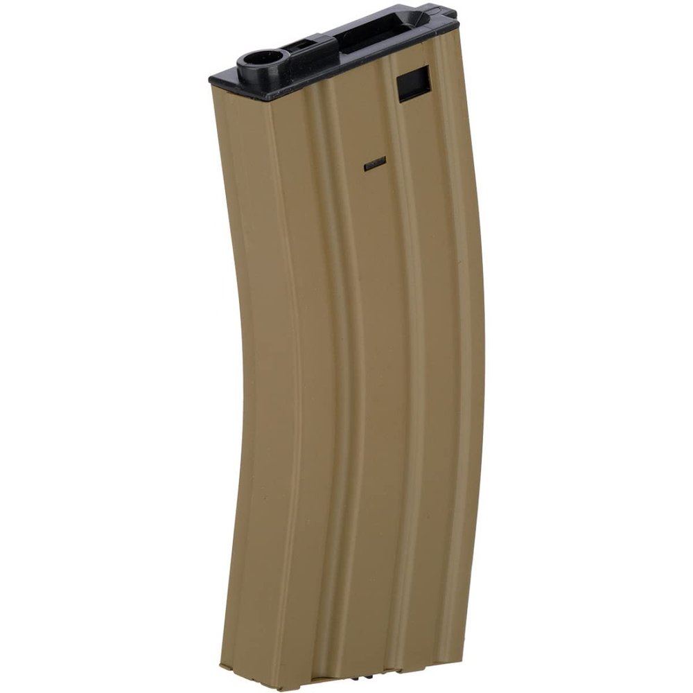 Lancer Tactical Full Metal Steel M4/M16 300 Round High Capacity AEG Airsoft Magazine Clip (Tan/Pack of 5)