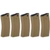 Lancer Tactical Full Metal Steel M4/M16 300 Round High Capacity AEG Airsoft Magazine Clip (Tan/Pack of 5) view 3
