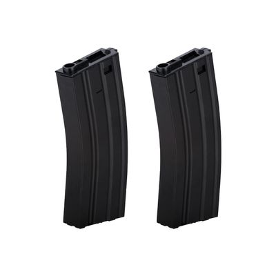Lancer Tactical Full Metal Steel M4/M16 300 Round High Capacity AEG Airsoft Magazine Clip (Black/Pack of 2)