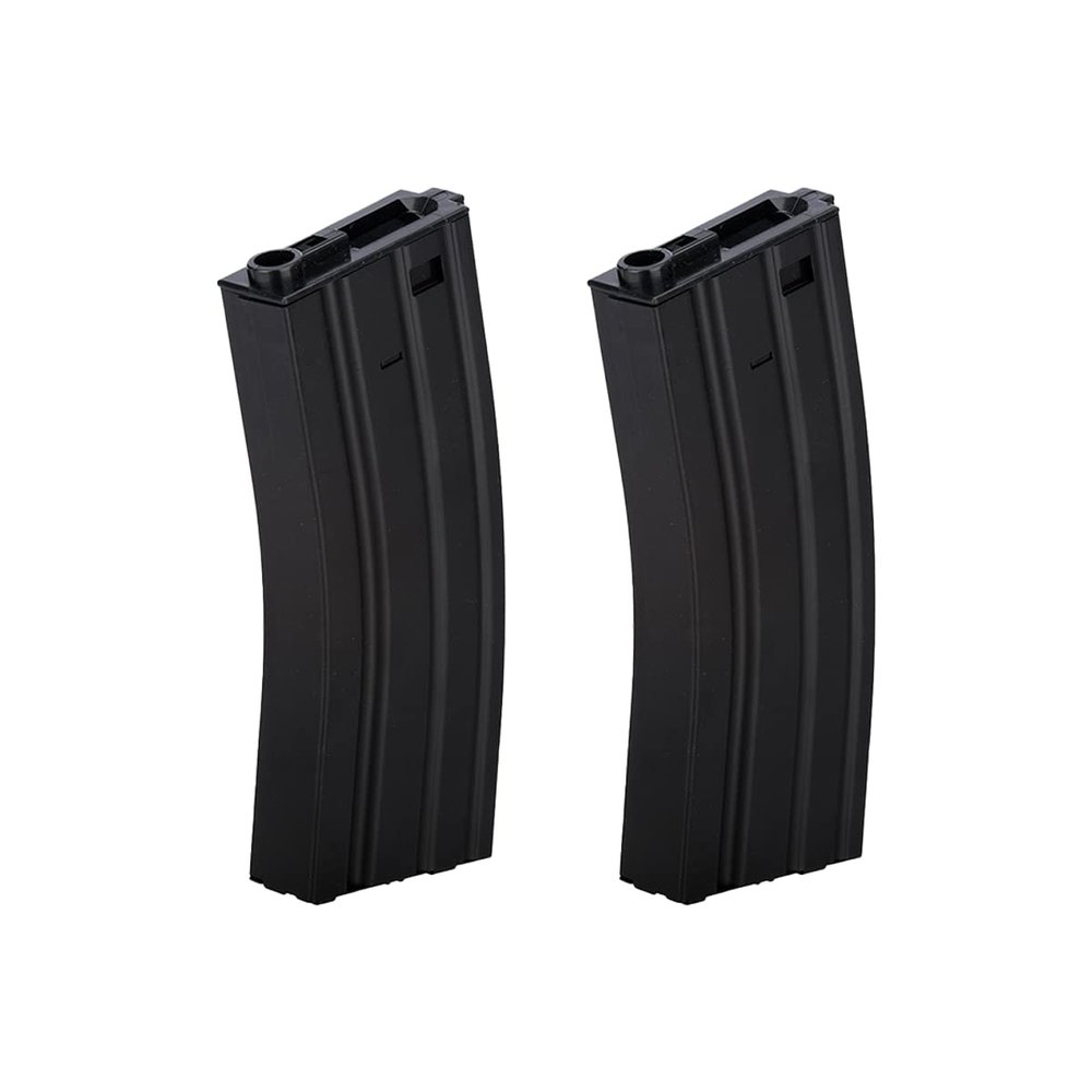 Lancer Tactical Full Metal Steel M4/M16 300 Round High Capacity AEG Airsoft Magazine Clip (Black/Pack of 2)