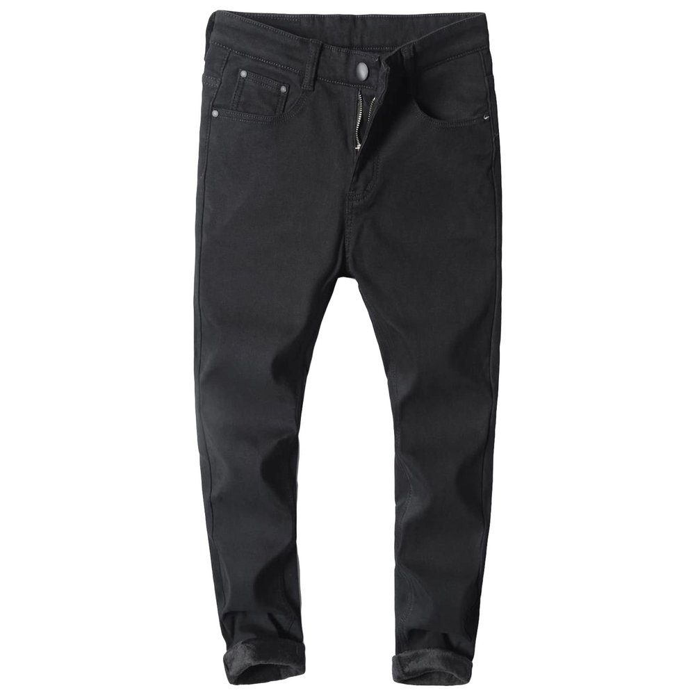 Men's Jeans Slim Stretch Pants Classic Stretch Jeans Skinny Denim Pants Slim Fit Boot Cut Straight Leg Jean (Black,27)