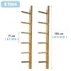 LXLZYXSF Foam Roller Storage Organizer Yoga Mat Rack, Wood Shelf - 6/9 Layers, Wall Mount Exercise Mats Holder, Gym Studio Office Home (Size : 6 Tiers 105cm/41.3") view 3