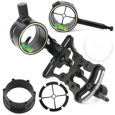 Single Pin Compound Bow Sight with 4X, 6X, 8X Lens - Right-Handed Archery Hunting Sighting