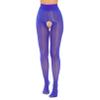 Vxuxlje Women's Oily Cutout Sheer Mesh Tights High Waist Control Top Footed Pantyhose Stockings Blue One Size view 2