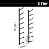 LXLZYXSF Black Metal Foam Roller Holder 2 4 6 8 Tiers Yoga Mat Rack Wall-Mount Organizer, Commercial/Home Workout Mats Shelf, Gym Office Studio (Size : 140cm/55in) view 2
