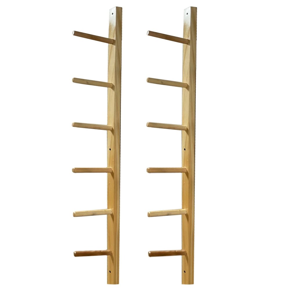 LXLZYXSF Solid Wood Yoga Mats Rack Foam Roller Organizer Wall-Mount, Workout Mats Storage Holder for Gym Office, Commercial or Home Use (Size : 6 Layers 105cm/41.3in)