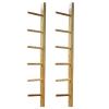LXLZYXSF Solid Wood Yoga Mats Rack Foam Roller Organizer Wall-Mount, Workout Mats Storage Holder for Gym Office, Commercial or Home Use (Size : 6 Layers 105cm/41.3in) view 1