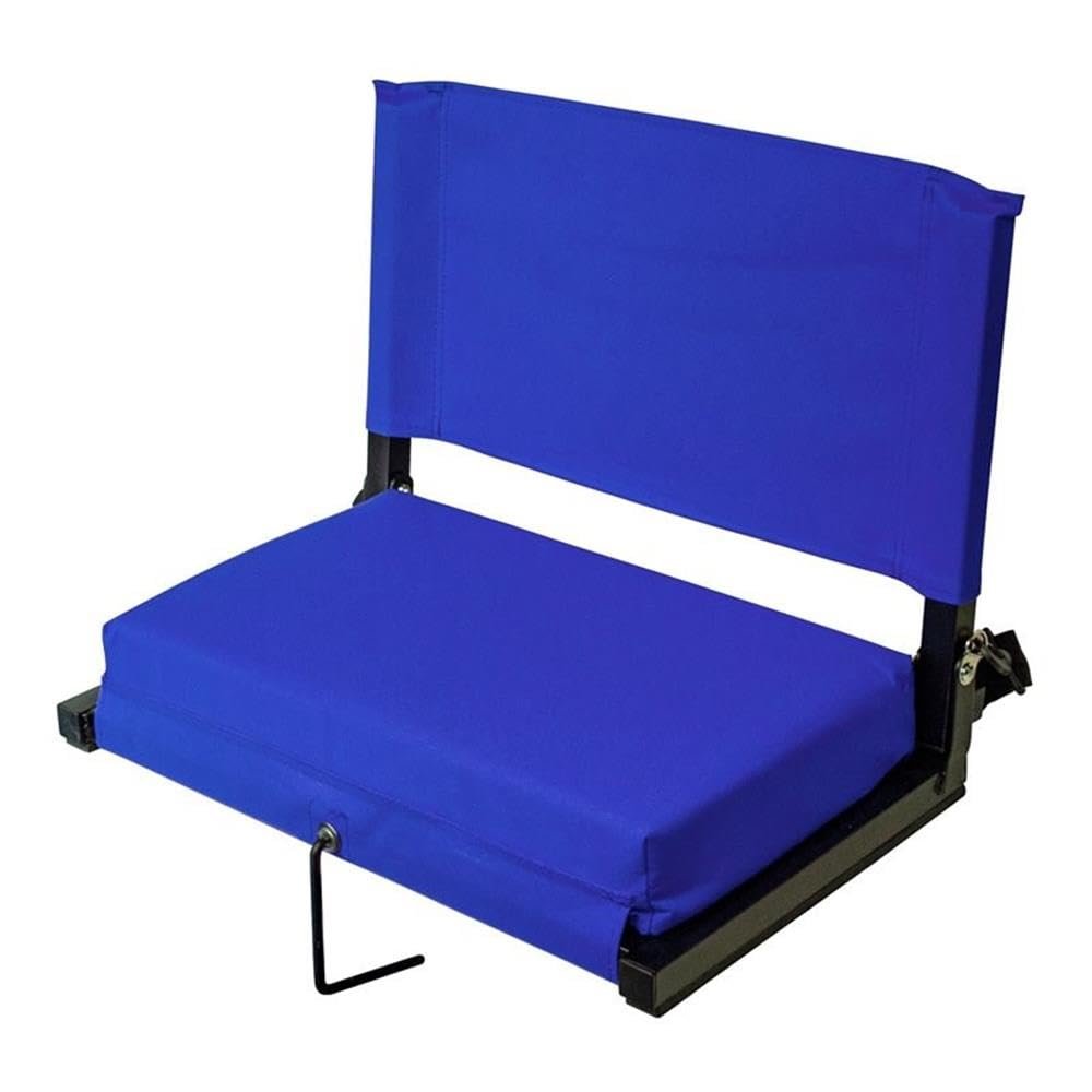 Afuera Living 16" Transitional Metal Large Stadium Chairs in Blue