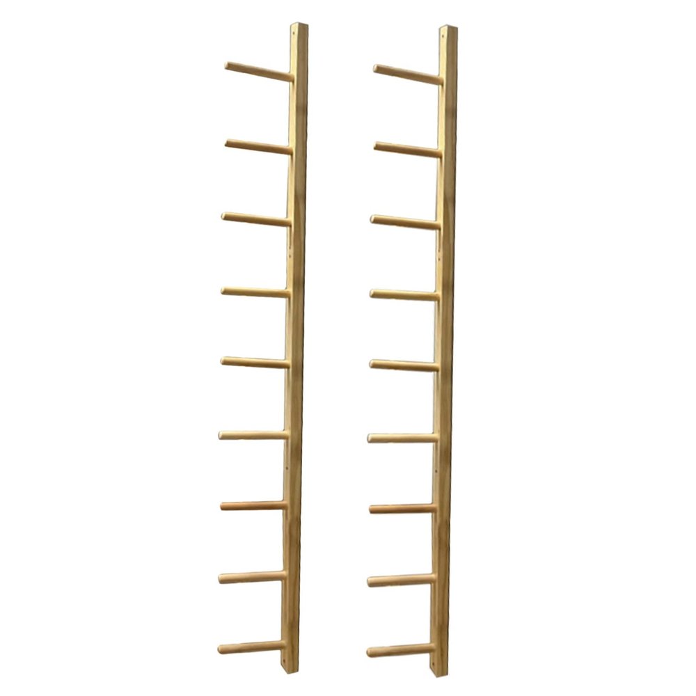 LXLZYXSF Solid Wood Yoga Mats Rack Foam Roller Organizer Wall-Mount, Workout Mats Storage Holder for Gym Office, Commercial or Home Use (Size : 9 Layers 156cm/61.4in)