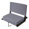 Afuera Living 16" Transitional Metal Large Stadium Chairs in Gray view 1