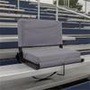 Afuera Living 16" Transitional Metal Large Stadium Chairs in Gray view 2