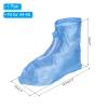PATIKIL XXXL Waterproof Shoe Cover, 1 Pair PVC Reusable Non-Slip Overshoes Rain Shoe Covers Galoshes Snow Boot Protector with Zipper for Men Women Rainy Outdoor, Blue view 2
