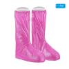 PATIKIL XL Waterproof Rain Boot Shoe Cover, 1 Pair PVC Reusable Non-Slip Overshoes Rain Galoshes Snow Boots Protector with Zipper for Rainy Outdoor, Pink view 4