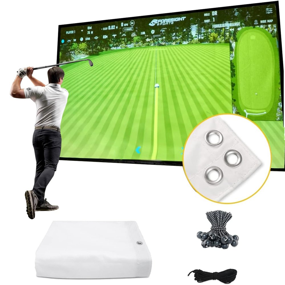 amazgolf Golf Simulator Impact Screen118 * 78 98 * 98 118 * 118 118 * 138 for Golf Training, Indoor Golf Simulators, Washable Golf Impact Screen for Golf Practice (98 * 98inch)