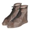 PATIKIL XL Waterproof Shoe Cover, 1 Pair PVC Reusable Non-Slip Overshoes Rain Shoe Covers Galoshes Snow Boot Protector with Zipper for Men Women Rainy Outdoor, Brown view 1