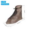 PATIKIL XL Waterproof Shoe Cover, 1 Pair PVC Reusable Non-Slip Overshoes Rain Shoe Covers Galoshes Snow Boot Protector with Zipper for Men Women Rainy Outdoor, Brown view 2