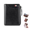 2023 New Multi-Functional RFID Blocking Waterproof Durable PU Leather Wallet, Large Capacity Zipper Wallets for Men Holds 1-14 Cards, Soft Slim Genuine Leather RFID Blocking Wallet Technology (BLACK) view 1