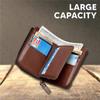 2023 New Multi-Functional RFID Blocking Waterproof Durable PU Leather Wallet, Large Capacity Zipper Wallets for Men Holds 1-14 Cards, Soft Slim Genuine Leather RFID Blocking Wallet Technology (BLACK) view 3