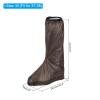 PATIKIL M Waterproof Rain Boot Shoe Cover, 1 Pair PVC Reusable Non-Slip Overshoes Rain Galoshes Snow Boots Protector with Zipper for Rainy Outdoor, Coffee view 2