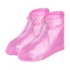PATIKIL L Waterproof Shoe Cover, 1 Pair PVC Reusable Non-Slip Overshoes Rain Shoe Covers Galoshes Snow Boot Protector with Zipper for Men Women Rainy Outdoor, Pink view 1
