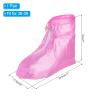PATIKIL L Waterproof Shoe Cover, 1 Pair PVC Reusable Non-Slip Overshoes Rain Shoe Covers Galoshes Snow Boot Protector with Zipper for Men Women Rainy Outdoor, Pink view 2
