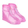 PATIKIL L Waterproof Shoe Cover, 1 Pair PVC Reusable Non-Slip Overshoes Rain Shoe Covers Galoshes Snow Boot Protector with Zipper for Men Women Rainy Outdoor, Pink view 4