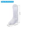 PATIKIL XXL Waterproof Rain Boot Shoe Cover, 1 Pair PVC Reusable Non-Slip Overshoes Rain Galoshes Snow Boots Protector with Zipper for Rainy Outdoor, White view 2