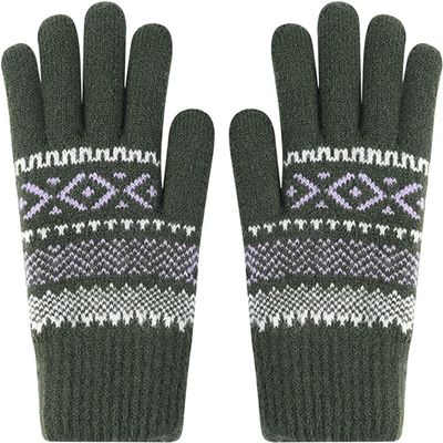SKYPIG Women Autumn and Winter Fashion Simple Solid Color Edge Warm Gloves Women Gloves Mitten (Color : A#5, Size : 15-55)