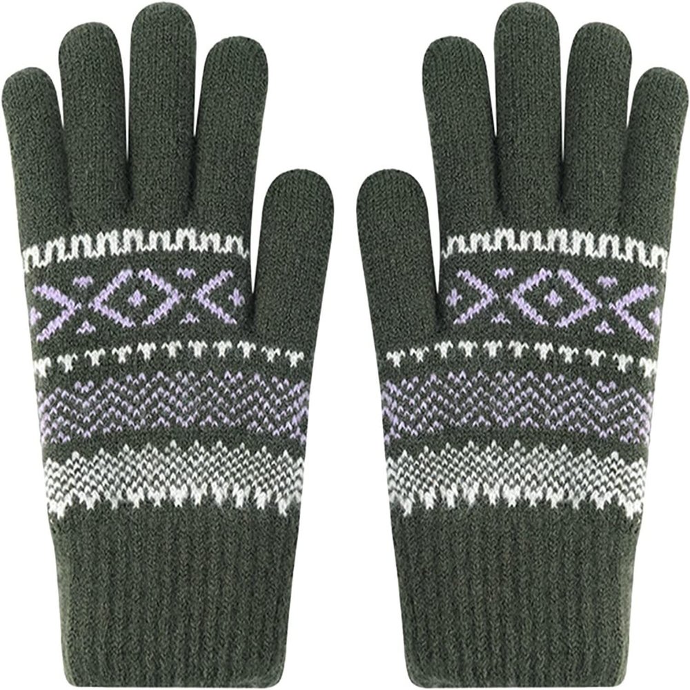 SKYPIG Women Autumn and Winter Fashion Simple Solid Color Edge Warm Gloves Women Gloves Mitten (Color : A#5, Size : 15-55)