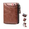 2023 New Multi-Functional RFID Blocking Waterproof Durable PU Leather Wallet, Large Capacity Zipper Wallets for Men Holds 1-14 Cards, Soft Slim Genuine Leather RFID Blocking Wallet Technology (BROWN) view 1