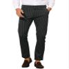 Lars Amadeus Stripes Dress Pants for Men's Slim Fit Business Flat Front Chino Trousers 28 Black view 1