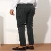 Lars Amadeus Stripes Dress Pants for Men's Slim Fit Business Flat Front Chino Trousers 28 Black view 3
