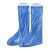 PATIKIL L Waterproof Rain Boot Shoe Cover, 1 Pair PVC Reusable Non-Slip Overshoes Rain Galoshes Snow Boots Protector with Zipper for Rainy Outdoor, Blue view 1